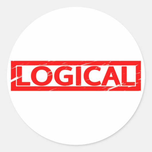 Sticker Rond Timbre logique (Devant)