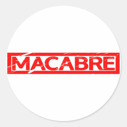 Sticker Rond Timbre Macabre (Devant)
