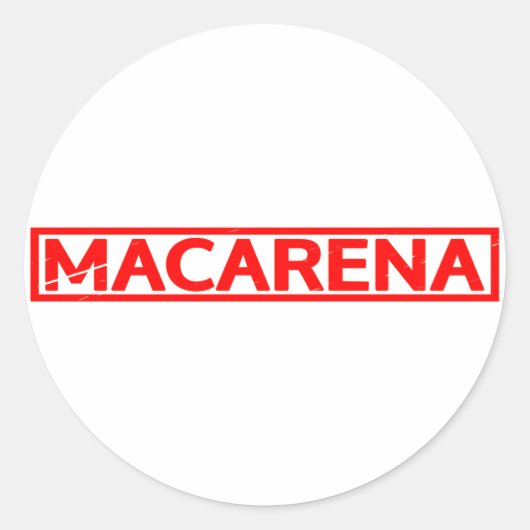 Sticker Rond Timbre Macarena (Devant)
