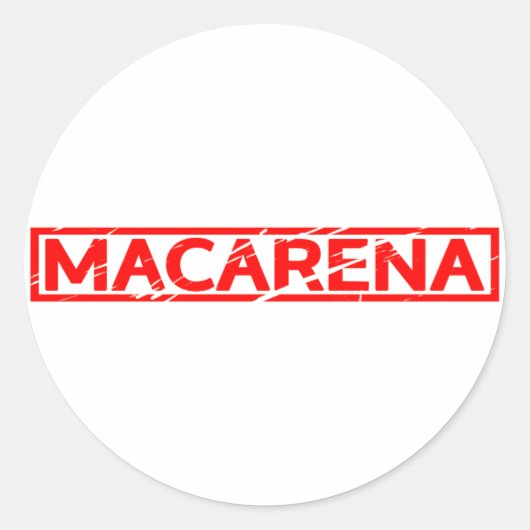 Sticker Rond Timbre Macarena (Devant)