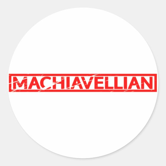 Sticker Rond Timbre machiavélique (Devant)