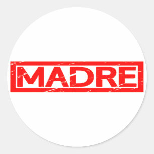 Sticker Rond Timbre Madre