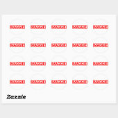 Sticker Rond Timbre Maggie (Feuille)