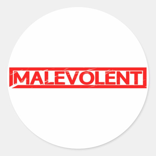 Sticker Rond Timbre malveillant (Devant)