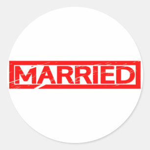 Sticker Rond Timbre Marié