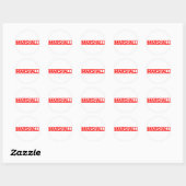 Sticker Rond Timbre Marshall (Feuille)