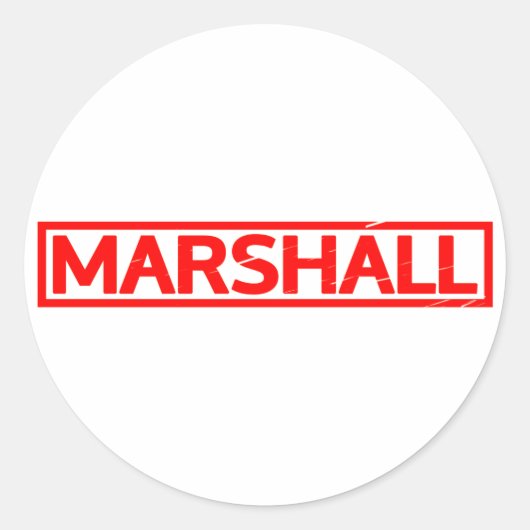 Sticker Rond Timbre Marshall (Devant)