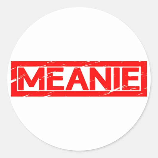 Sticker Rond Timbre Meanie (Devant)