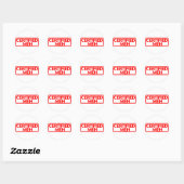 Sticker Rond Timbre Meh Certifié (Feuille)