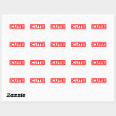 Sticker Rond Timbre mignon (Feuille)