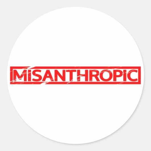 Sticker Rond Timbre Misanthropique (Devant)