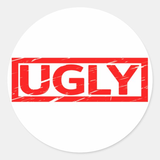 Sticker Rond Timbre moche (Devant)