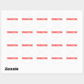Sticker Rond Timbre modèle (Feuille)