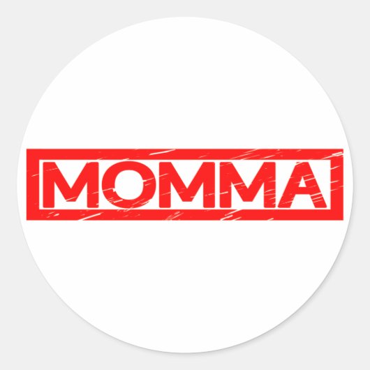 Sticker Rond Timbre Momma (Devant)