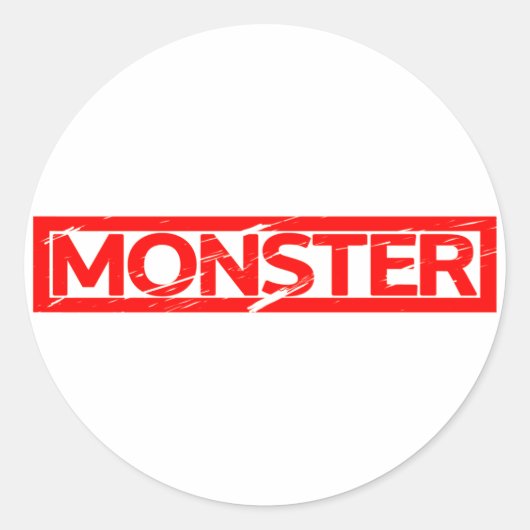 Sticker Rond Timbre Monster (Devant)