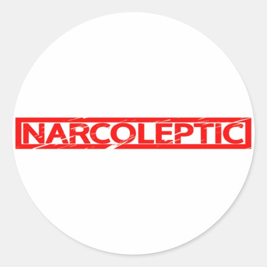 Sticker Rond Timbre Narcoleptique (Devant)