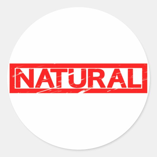 Sticker Rond Timbre naturel (Devant)