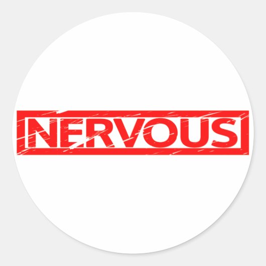 Sticker Rond Timbre nerveux (Devant)
