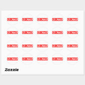 Sticker Rond Timbre Nikita (Feuille)