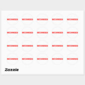 Sticker Rond Timbre non amusé (Feuille)