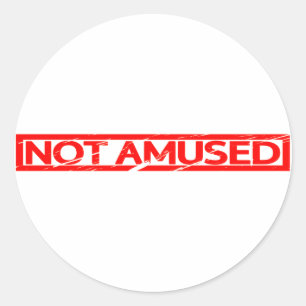 Sticker Rond Timbre non amusé