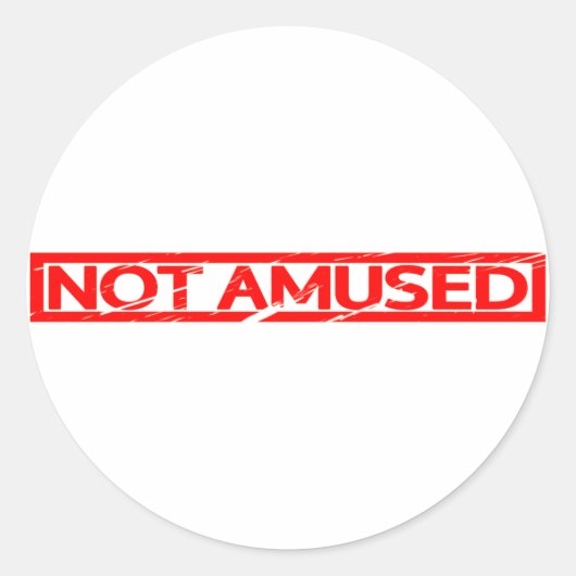 Sticker Rond Timbre non amusé (Devant)