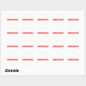 Sticker Rond Timbre non cassable (Feuille)