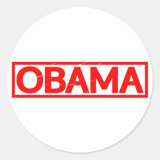 Sticker Rond Timbre Obama (Devant)