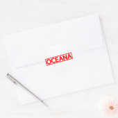 Sticker Rond Timbre Oceana (Enveloppe)