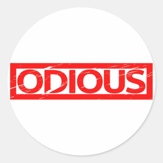 Sticker Rond Timbre Odieux (Devant)