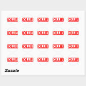 Sticker Rond Timbre Ollie (Feuille)