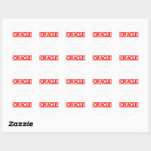 Sticker Rond Timbre Oracle (Feuille)