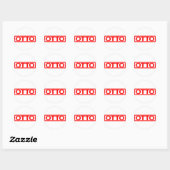 Sticker Rond Timbre Otto (Feuille)