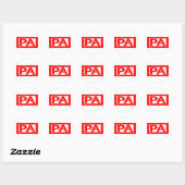 Sticker Rond Timbre Pa (Feuille)