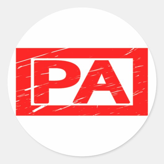 Sticker Rond Timbre Pa (Devant)