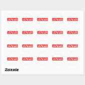 Sticker Rond Timbre Pappy (Feuille)