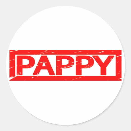 Sticker Rond Timbre Pappy (Devant)