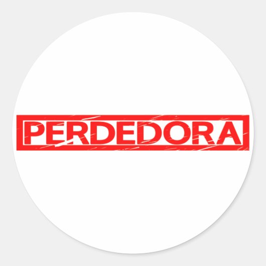 Sticker Rond Timbre Perdedora (Devant)