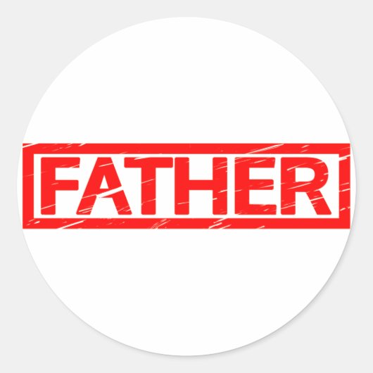 Sticker Rond Timbre Père (Devant)