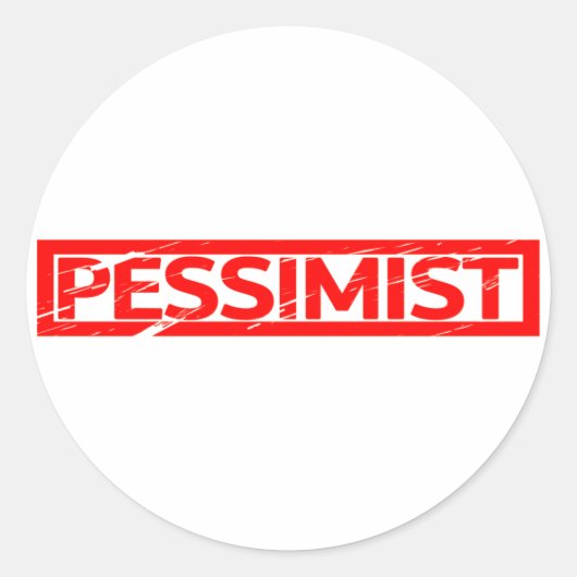 Sticker Rond Timbre pessimiste (Devant)