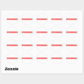 Sticker Rond Timbre phénoménal (Feuille)