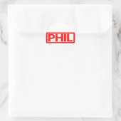 Sticker Rond Timbre Phil (Sac)