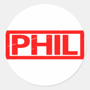 Sticker Rond Timbre Phil