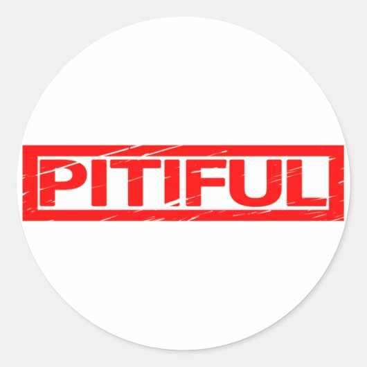 Sticker Rond Timbre pitoyable (Devant)