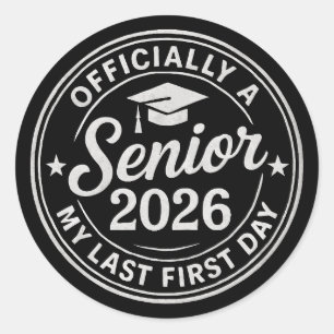 Sticker Rond Timbre premier jour Senior 2026