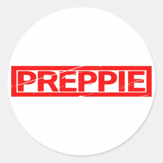 Sticker Rond Timbre Preppie (Devant)