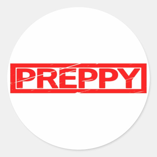 Sticker Rond Timbre préppy (Devant)