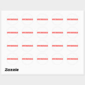 Sticker Rond Timbre prétentieux (Feuille)