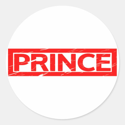 Sticker Rond Timbre Prince (Devant)