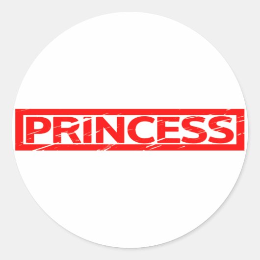 Sticker Rond Timbre Princesse (Devant)